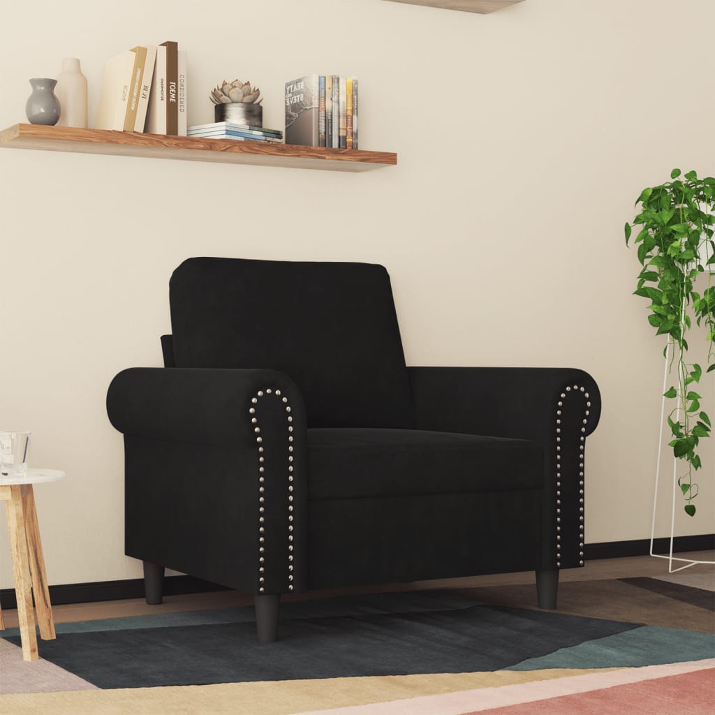 Sofa Chair Black 60 cm Velvet