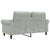 2-Seater Sofa Light Grey 120 cm Velvet