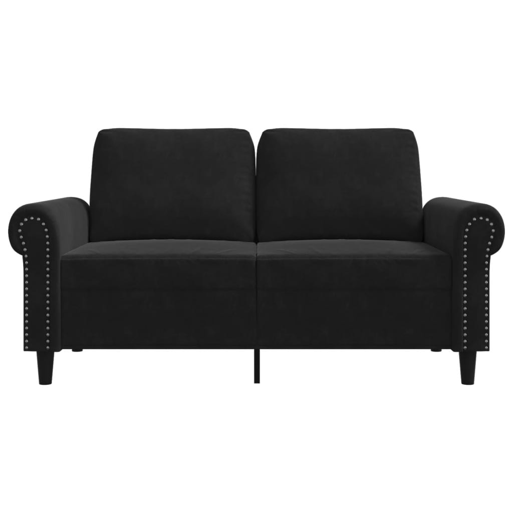 2-Seater Sofa Black 120 cm Velvet