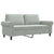 2-Seater Sofa Light Grey 140 cm Velvet