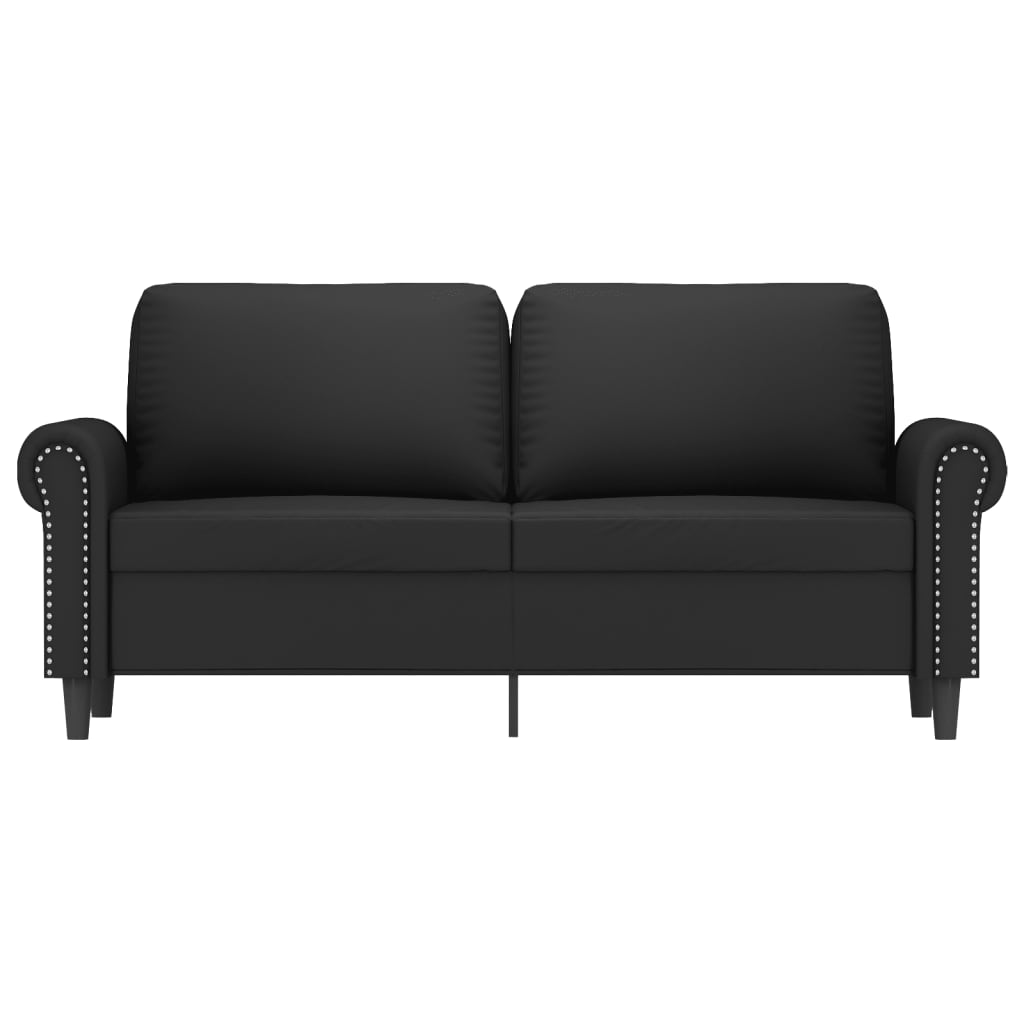 2-Seater Sofa Black 140 cm Velvet