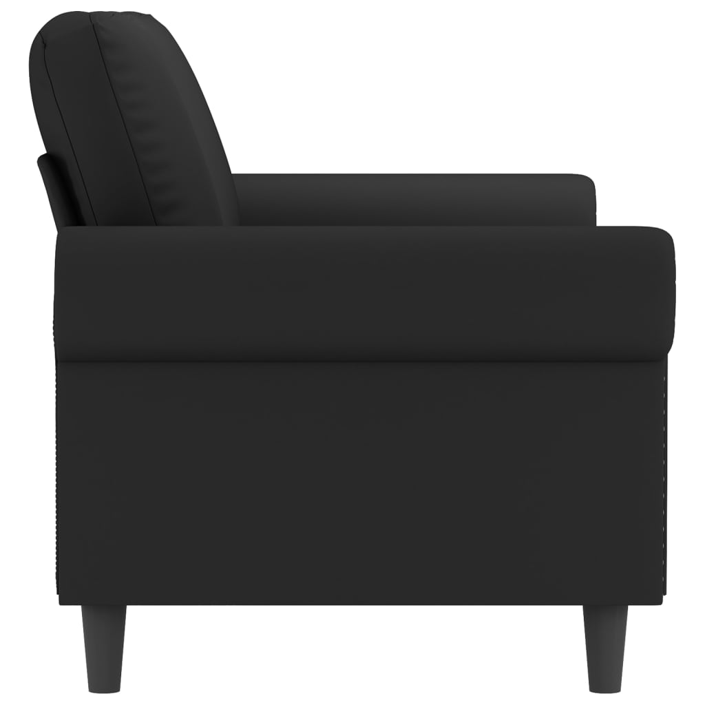 2-Seater Sofa Black 140 cm Velvet