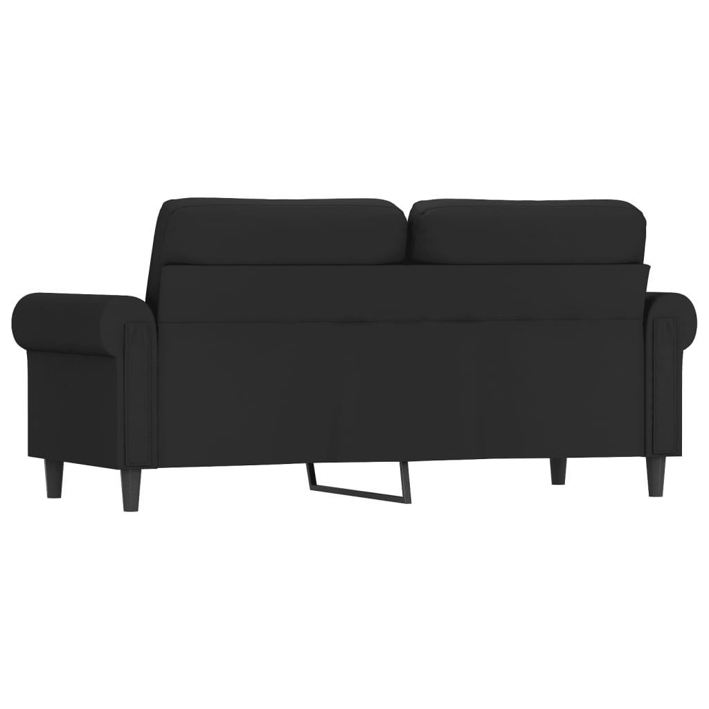 2-Seater Sofa Black 140 cm Velvet