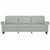 3-Seater Sofa Light Grey 180 cm Velvet