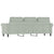 3-Seater Sofa Light Grey 180 cm Velvet