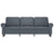 3-Seater Sofa Dark Grey 180 cm Velvet