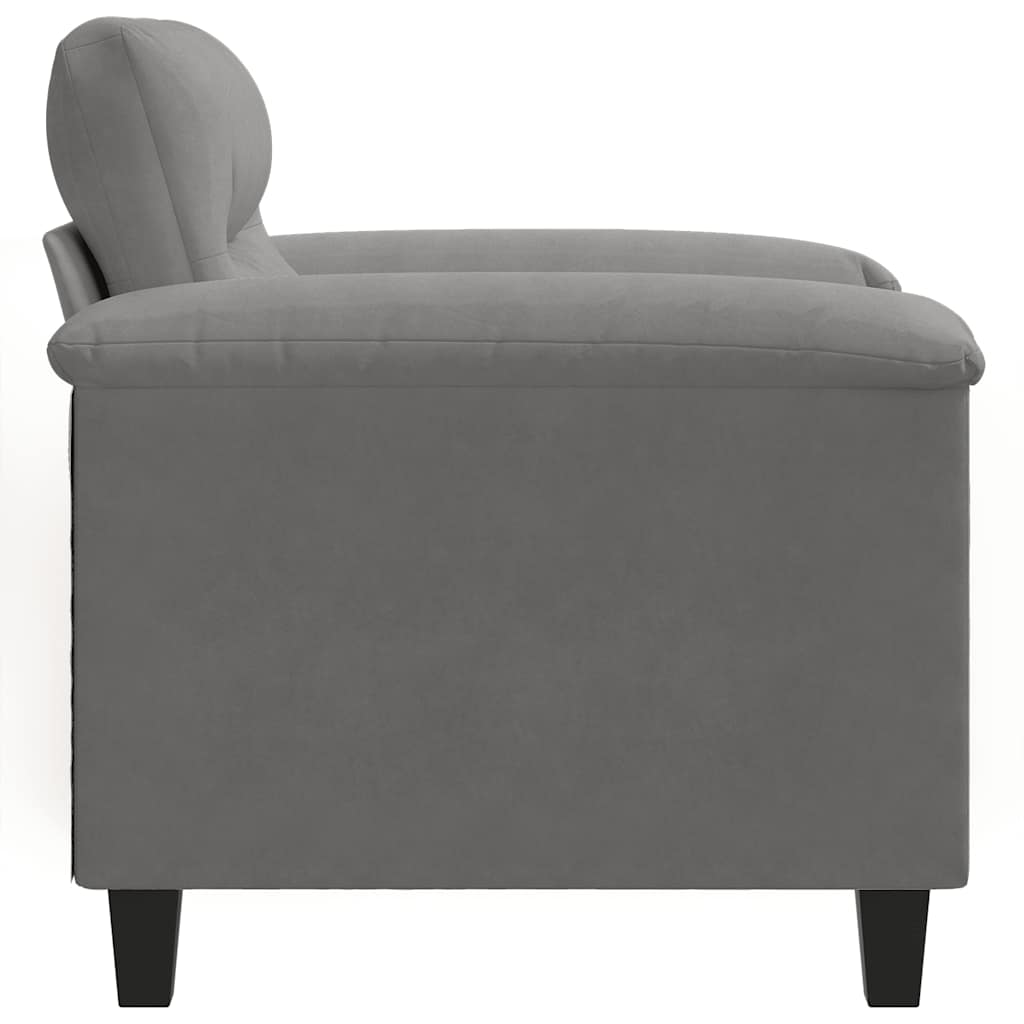 Sofa Chair Dark Grey 60 cm Microfibre Fabric