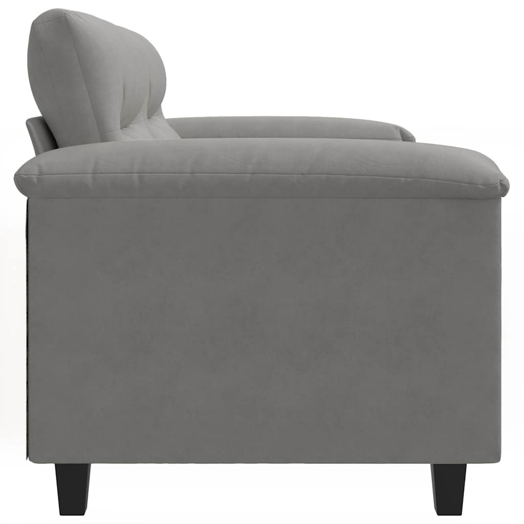2-Seater Sofa Dark Grey 120 cm Microfibre Fabric