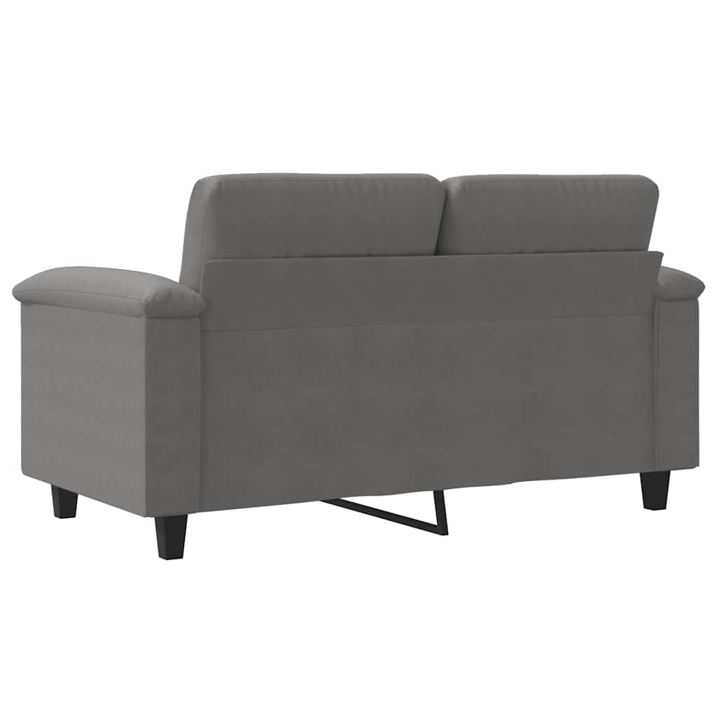 2-Seater Sofa Dark Grey 120 cm Microfibre Fabric