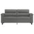 2-Seater Sofa Dark Grey 140 cm Microfibre Fabric