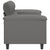 2-Seater Sofa Dark Grey 140 cm Microfibre Fabric