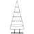 Metal Christmas Tree for Decoration Black 125 cm