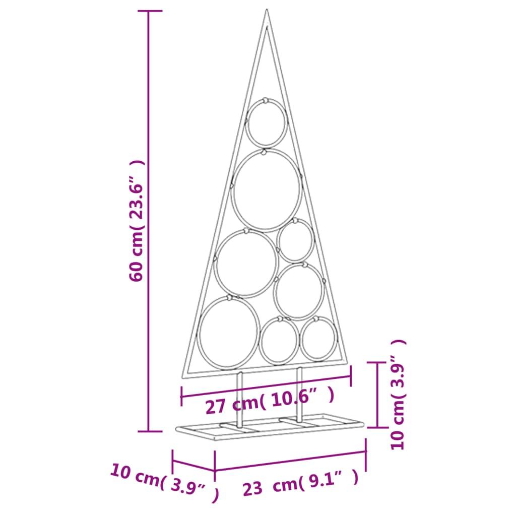 Metal Christmas Tree for Decoration Black 60 cm