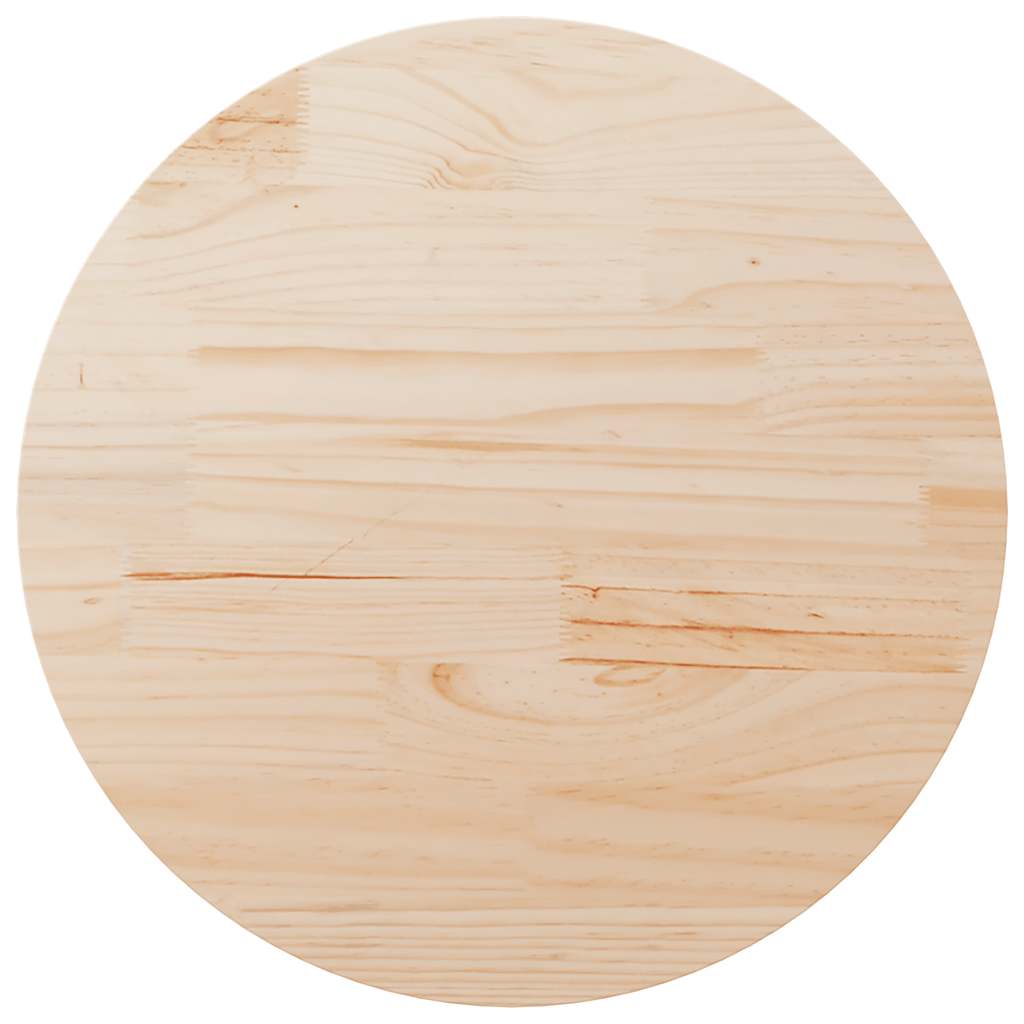 Table Top Round Ø80x3 cm Solid Wood Pine