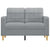 2-Seater Sofa Light Grey 120 cm Fabric