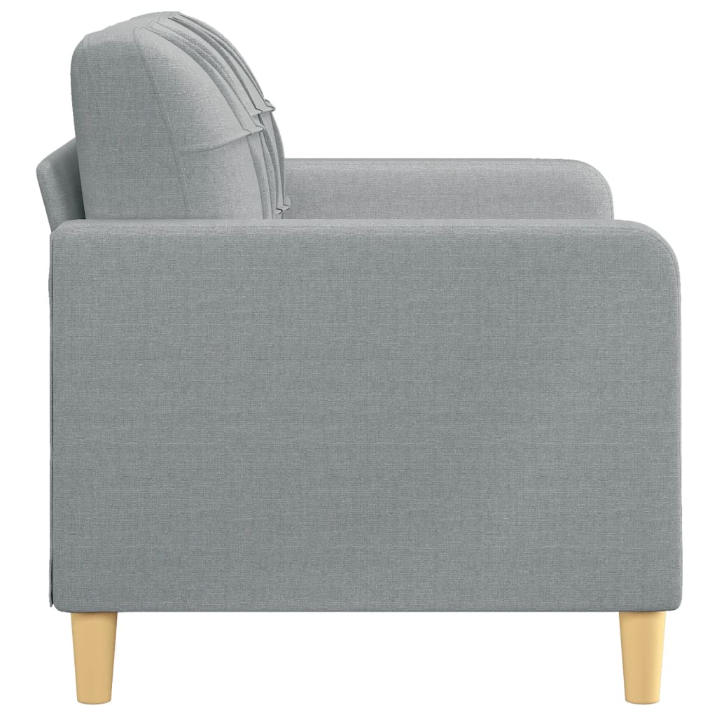 2-Seater Sofa Light Grey 120 cm Fabric