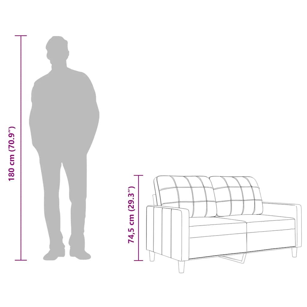 2-Seater Sofa Light Grey 120 cm Fabric