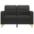 2-Seater Sofa Black 120 cm Fabric
