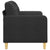2-Seater Sofa Black 120 cm Fabric