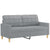 2-Seater Sofa Light Grey 140 cm Fabric