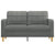 2-Seater Sofa Dark Grey 140 cm Fabric