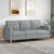 3-Seater Sofa Light Grey 180 cm Fabric