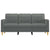 3-Seater Sofa Dark Grey 180 cm Fabric