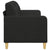 3-Seater Sofa Black 180 cm Fabric