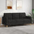 3-Seater Sofa Black 180 cm Fabric