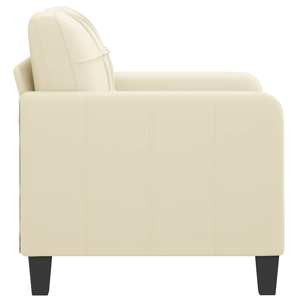 Sofa Chair Cream 60 cm Faux Leather