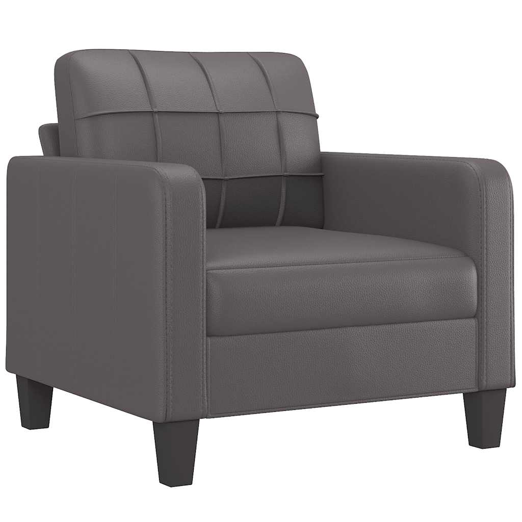 Sofa Chair Grey 60 cm Faux Leather