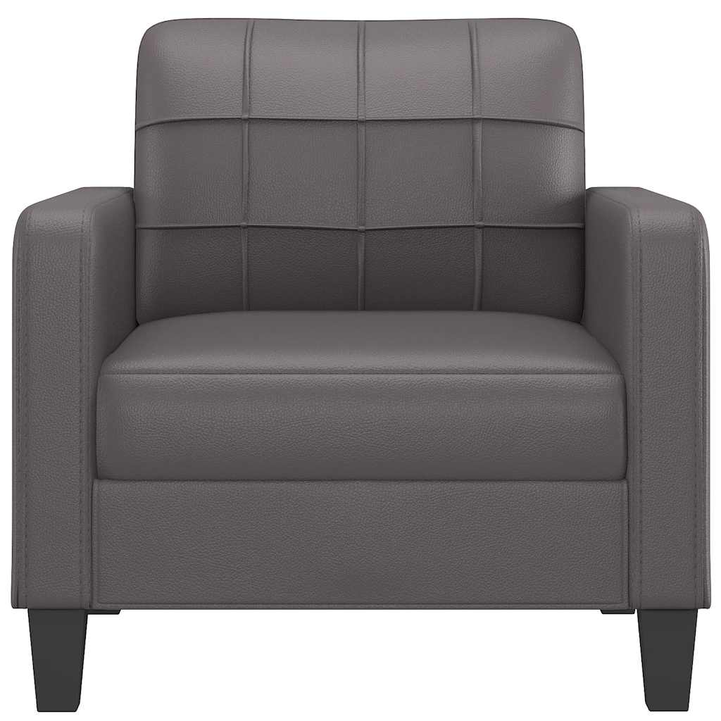 Sofa Chair Grey 60 cm Faux Leather