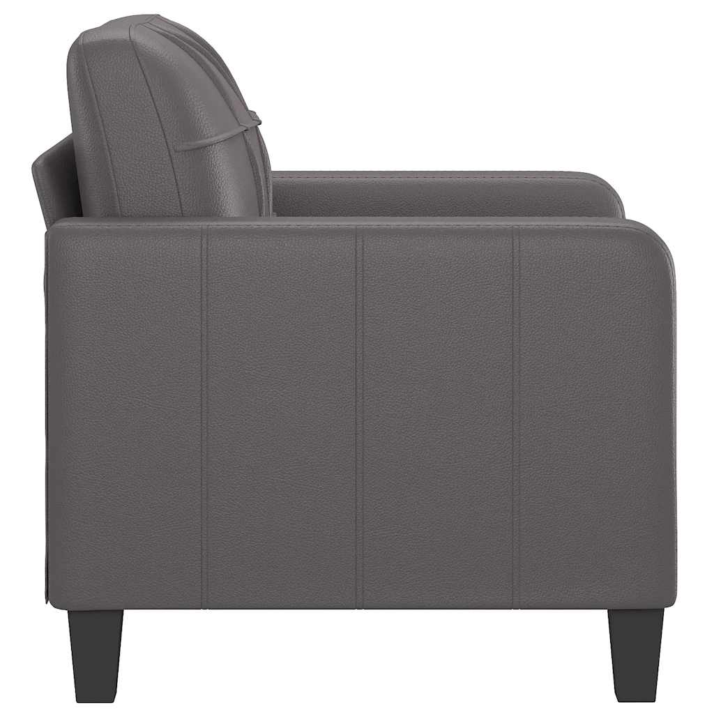 Sofa Chair Grey 60 cm Faux Leather