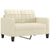 2-Seater Sofa Cream 120 cm Faux Leather