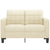 2-Seater Sofa Cream 120 cm Faux Leather