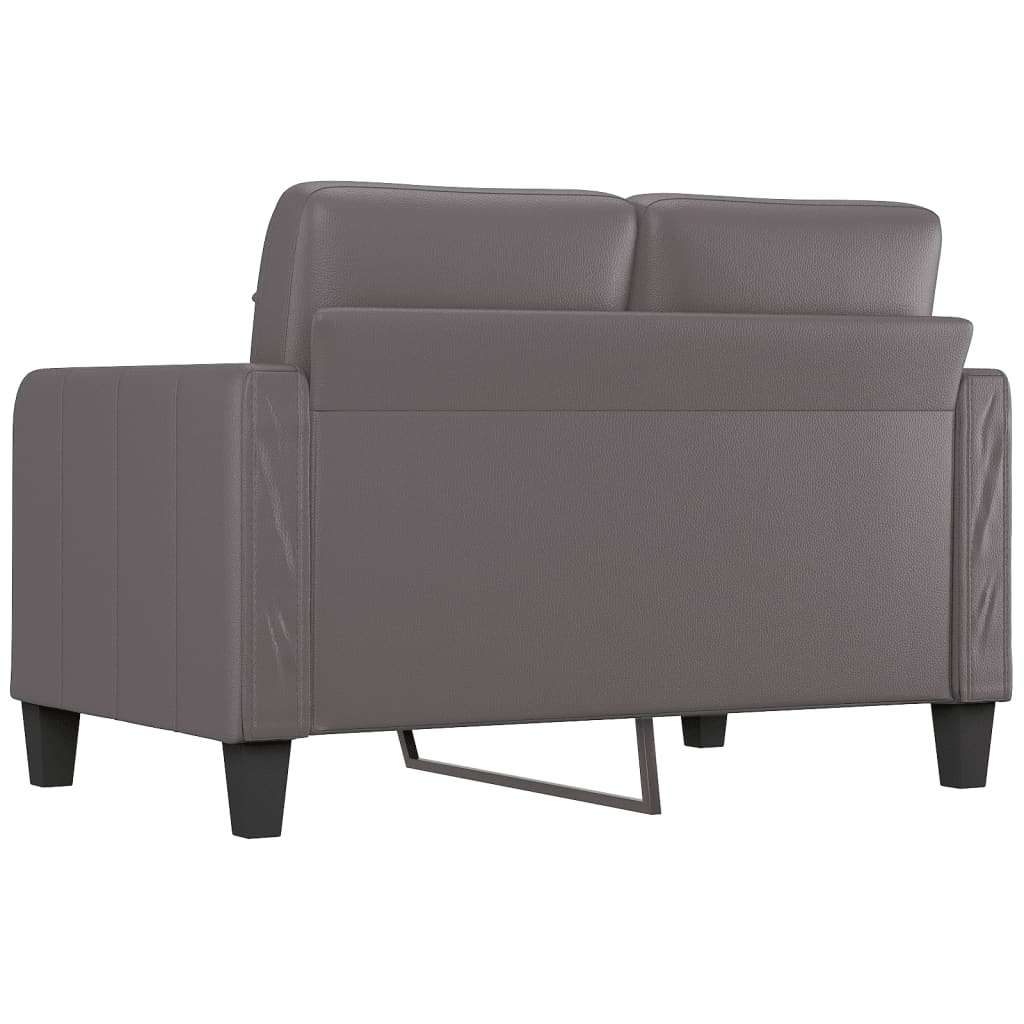 2-Seater Sofa Grey 120 cm Faux Leather