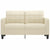 2-Seater Sofa Cream 140 cm Faux Leather