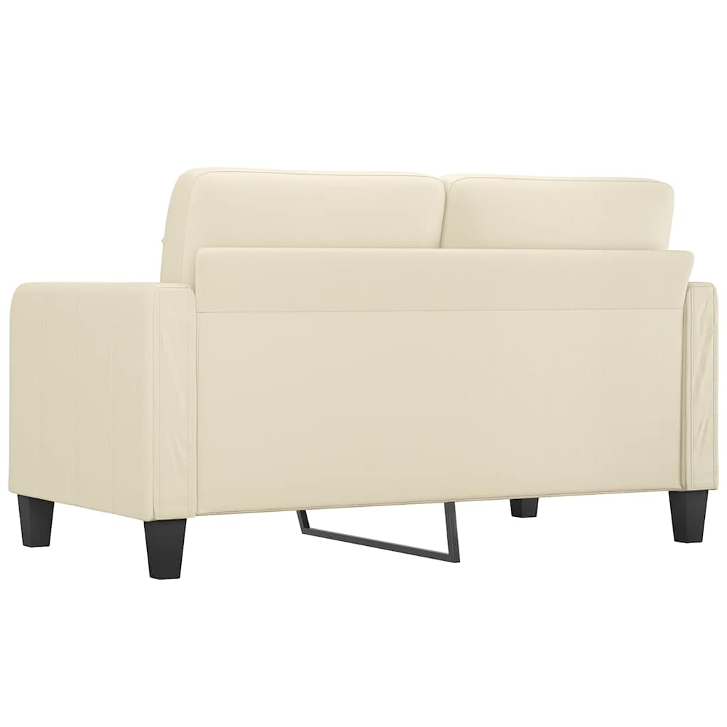 2-Seater Sofa Cream 140 cm Faux Leather