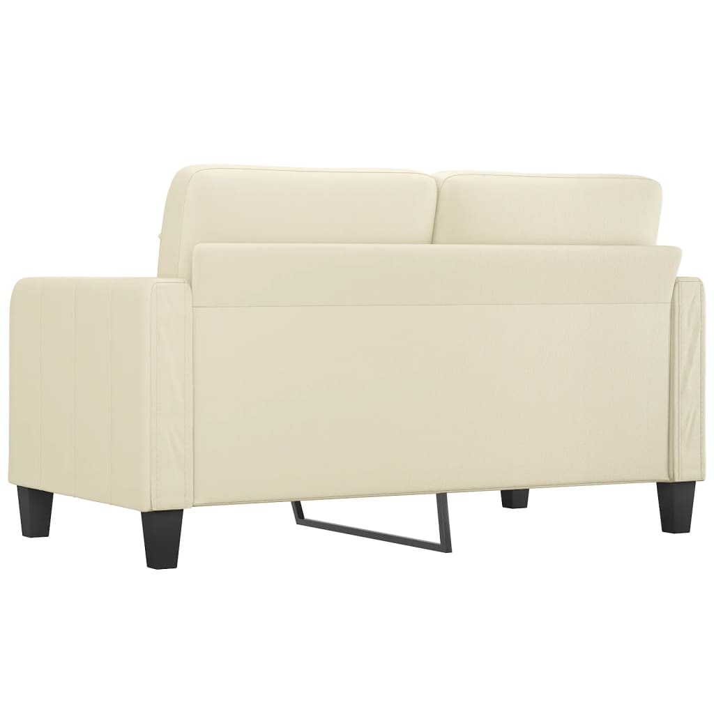 2-Seater Sofa Cream 140 cm Faux Leather