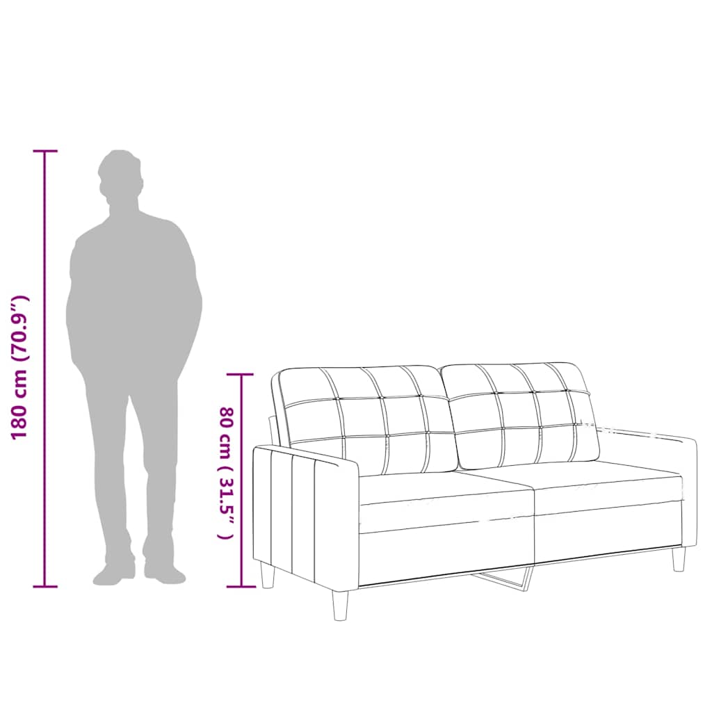 2-Seater Sofa Cream 140 cm Faux Leather