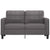 2-Seater Sofa Grey 140 cm Faux Leather