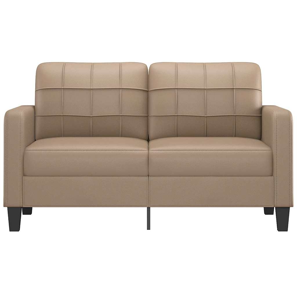 2-Seater Sofa Cappuccino 140 cm Faux Leather
