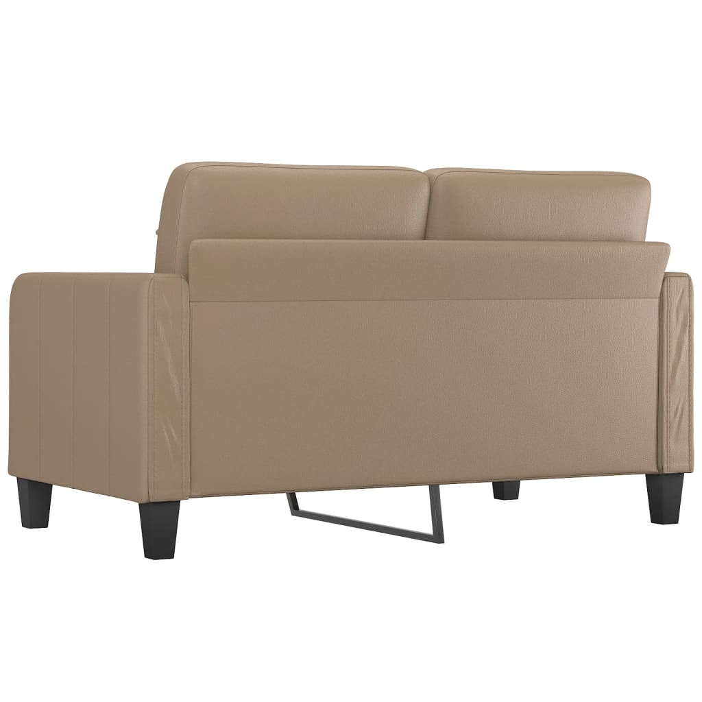 2-Seater Sofa Cappuccino 140 cm Faux Leather