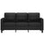 3-Seater Sofa Black 180 cm Faux Leather