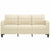 3-Seater Sofa Cream 180 cm Faux Leather