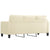 3-Seater Sofa Cream 180 cm Faux Leather