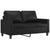2-Seater Sofa Black 120 cm Faux Leather