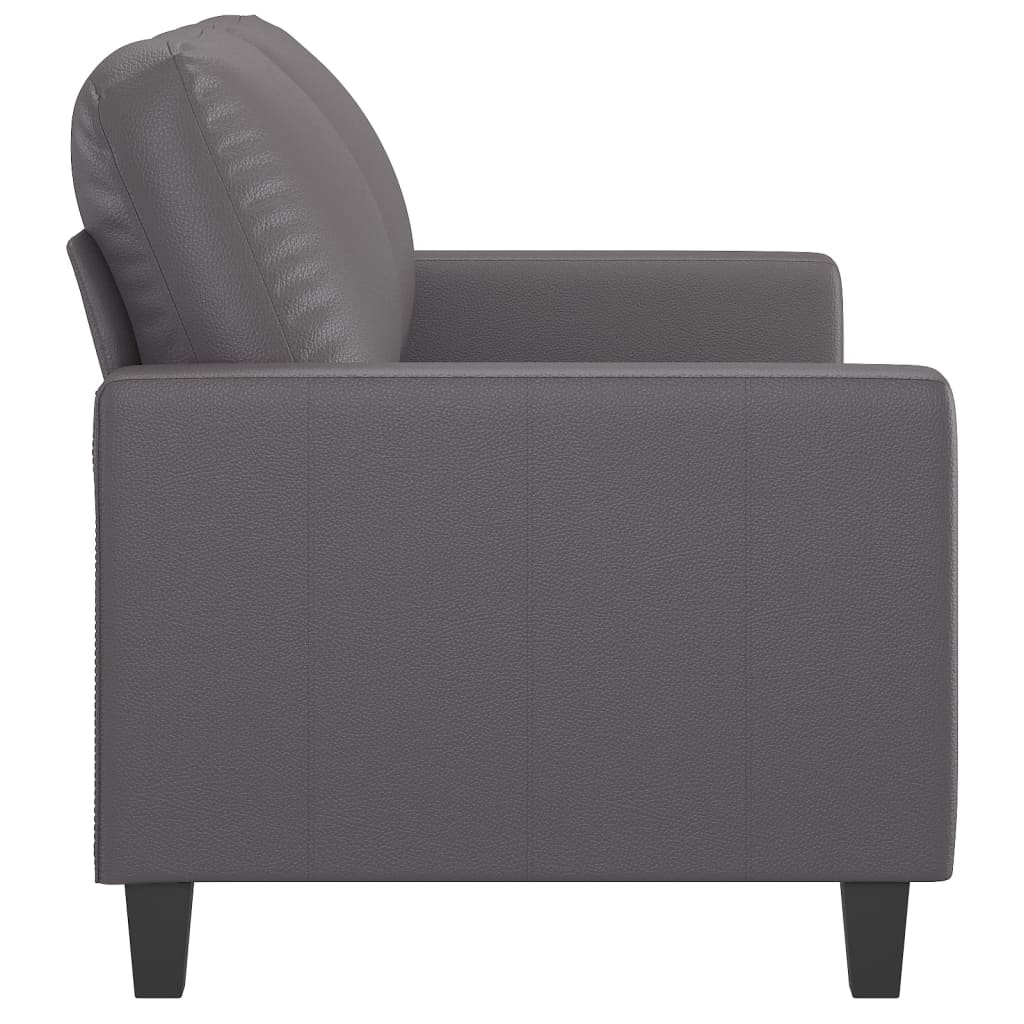 2-Seater Sofa Grey 120 cm Faux Leather