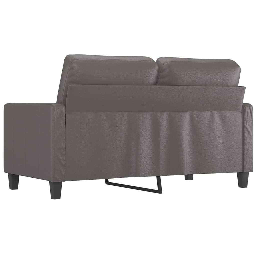 2-Seater Sofa Grey 120 cm Faux Leather