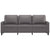 3-Seater Sofa Grey 180 cm Faux Leather